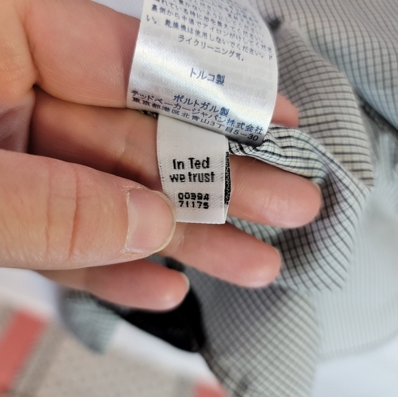 TED BAKER LONDON PLAID SHORT SLEEVE BUTTON UP, SZ 6 (2XL) - Picture 11 of 14